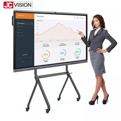 JCVISION Classroom Meeting Screen Touch Interactive Whiteboard Finger Pen with PC OPS