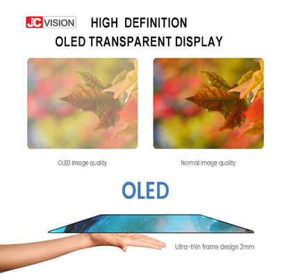 Jcvision 55 Inch Touch Digital Signage Διαφανής OLED Windows Σύστημα Android