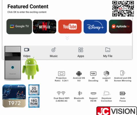 JCVision DLP Ultra Short Throw Projector 1080p Προδιαγραφές Adobe Acrobat Pro DC