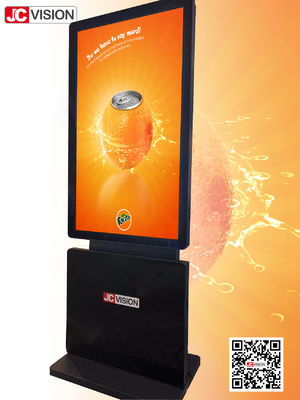 JCVISION Android 128GB ψηφιακή σήμανση οθόνη πάτωμα στέκεται & οροφή κρεμασμένο σχεδιασμό