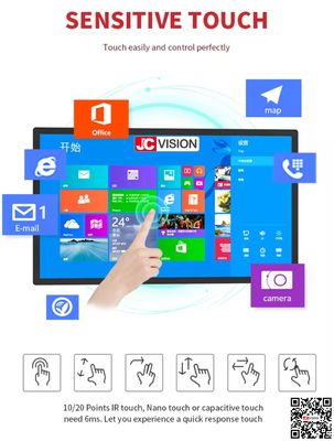 Η JCvision Indoor Digital Signage εμφανίζει χωρητικότητα σκληρού δίσκου 8GB/16GB και υποστήριξη φωνητικών εντολών