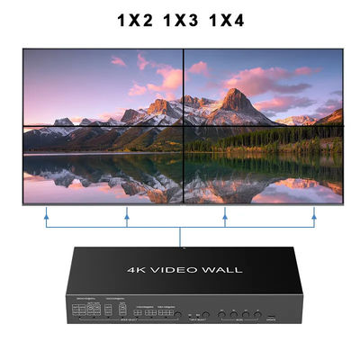 JCVISION 4K Βίντεο JCVISION Wall HDMI2.0 Ματρίκη 2 σε 4 με έξοδο 2X2 Βίντεο έξοδος τοίχου αυτοπροσαρμοστική έξοδος ήχου L / R