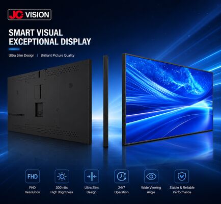 JCVision 32 ιντσών εσωτερική οθόνη ψηφιακής σηματοδότησης   E-LED πίσω φωτισμός, ευρεία γωνία θέασης, φωτεινό κουτί τοίχου για λιανική πώληση και φιλοξενία (HD-352C)