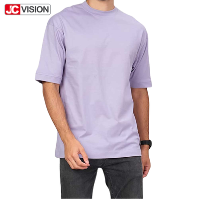 JCVISION T-Shirt για ανδρικά ρούχα T-Shirt ανδρών 100% βαμβάκι O λαιμό Σύντομο μανίκι απλό oversized καλοκαιρινό πουκάμισο