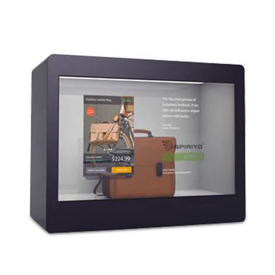Διαφημιστικός το διαφανές LCD αφής κιβώτιο επίδειξης οθόνης διαφανές LCD 21,5 ίντσα