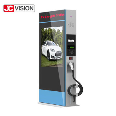JCVISION ψηφιακή αφίσα συστημάτων σηματοδότησης επίδειξης διαφήμισης LCD για το σωρό σταθμών χρέωσης της EV
