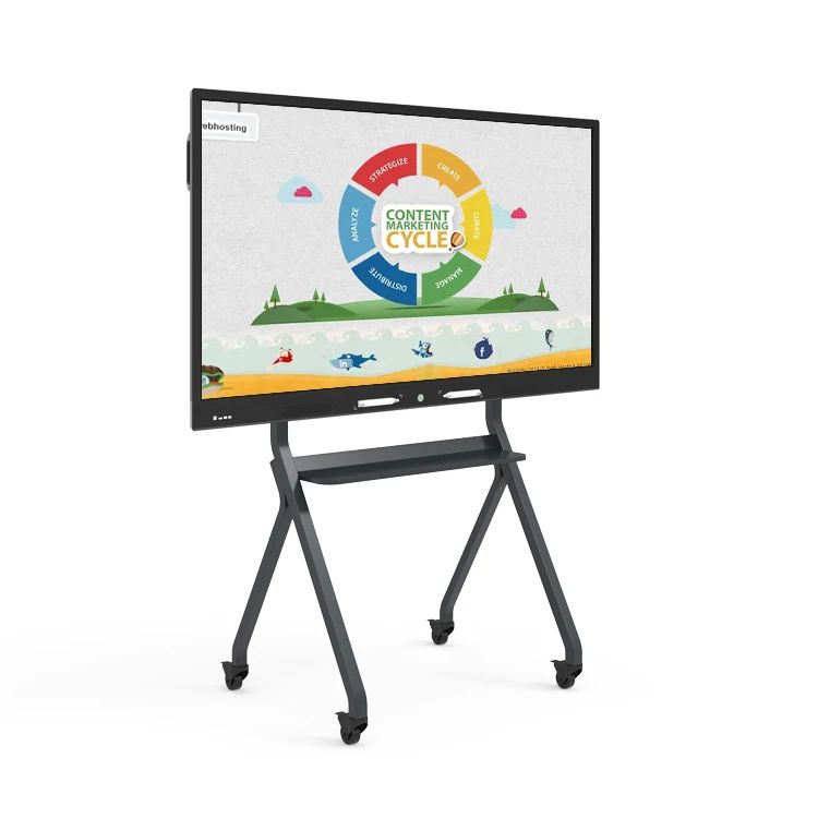 Πολυλειτουργικό έξυπνο διαδραστικό whiteboard 55 ιντσών Μέγεθος οθόνης και μακρά διάρκεια ζωής