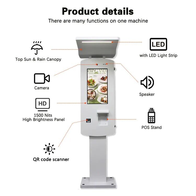 Περίπτερο 32 ιντσών εξωτερικού χώρου IP65 Self Service Checkout με περίβλημα από αλουμίνιο